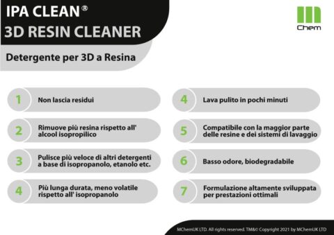 PULIZIA RESINA STAMPA 3D
